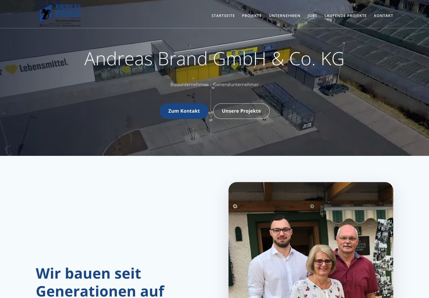 Brand Bau: Website-Projekt entdecken