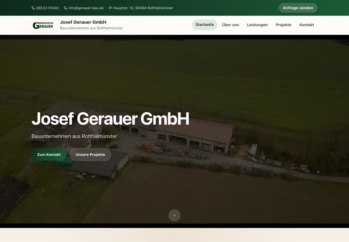 Gerauer Bau: Website-Projekt entdecken