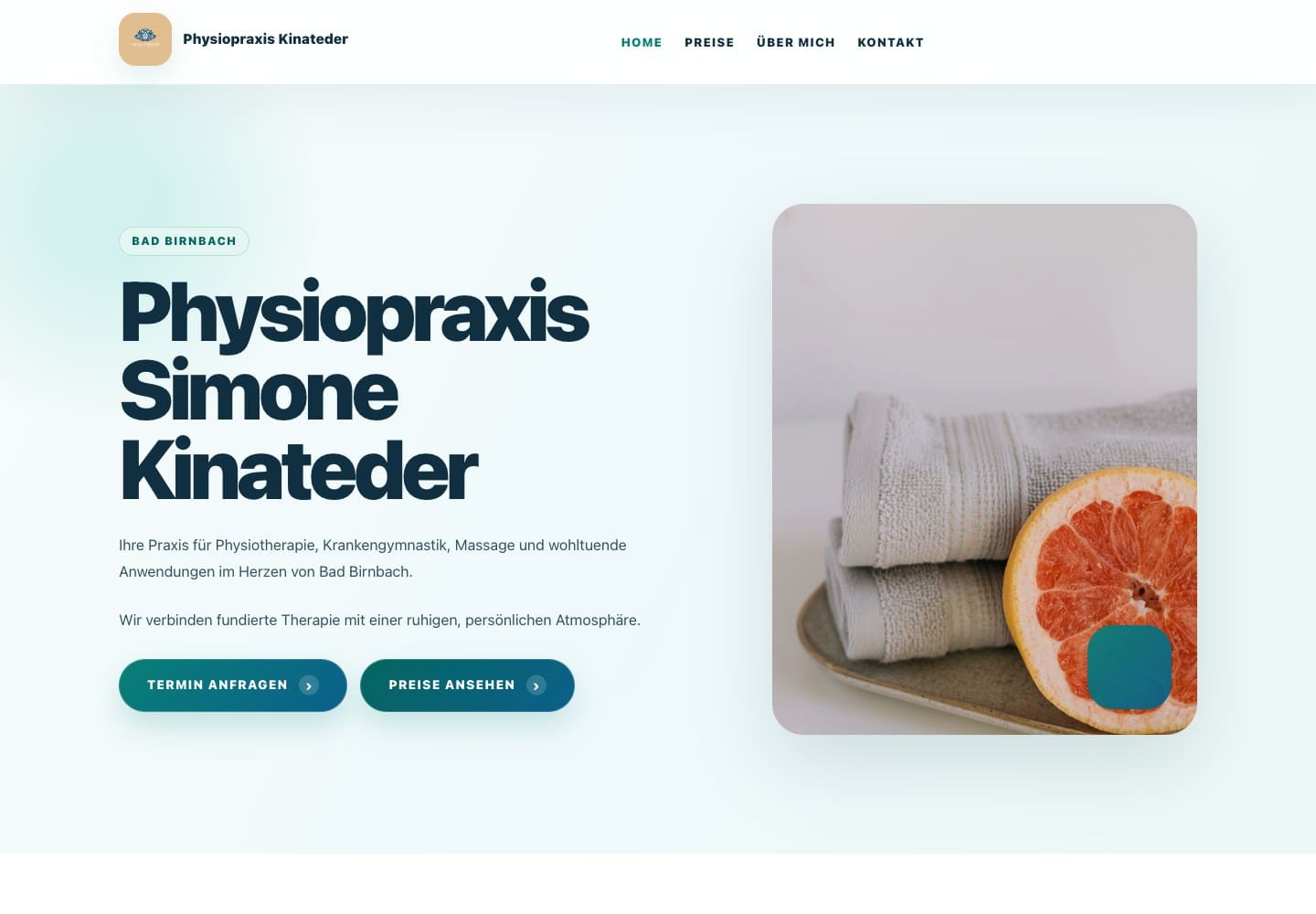 Physiotherapie Kinateder: Website-Projekt entdecken